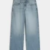 Low-Rise Medium Wash Baggy Jeans
