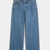 Low-Rise Medium Wash Baggy Jeans