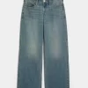 Low-Rise Medium Wash Baggy Jeans