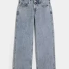 Low-Rise Medium Wash Baggy Jeans