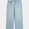 Low-Rise Medium Wash Baggy Jeans