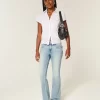 Low-Rise Medium Wash Embroidered Butterfly Bootcut Jeans