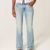 Low-Rise Medium Wash Embroidered Butterfly Bootcut Jeans