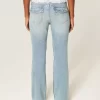 Low-Rise Medium Wash Embroidered Butterfly Bootcut Jeans