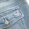 Low-Rise Medium Wash Embroidered Butterfly Bootcut Jeans