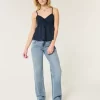 Low-Rise Medium Wash Loose Jeans
