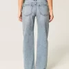 Low-Rise Medium Wash Loose Jeans