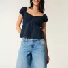Low-Rise Medium Wash Number Graphic Baggy Jort