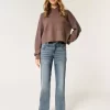 Low-Rise Medium Wash Relaxed Straight Jeans