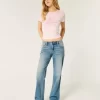 Low-Rise Medium Wash Relaxed Straight Jeans