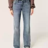 Low-Rise Medium Wash Relaxed Straight Jeans