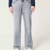 Low-Rise Medium Wash Relaxed Straight Jeans