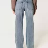 Low-Rise Medium Wash Relaxed Straight Jeans