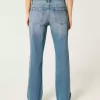 Low-Rise Medium Wash Relaxed Straight Jeans
