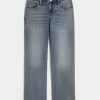 Low-Rise Medium Wash Relaxed Straight Jeans