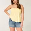 Low-Rise Medium Wash Shortie Shorts