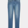Low-Rise Medium Wash Super Skinny Jeans