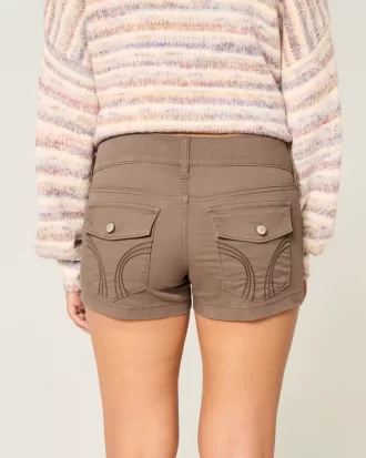 Low-Rise Poplin Shortie Shorts