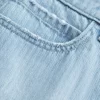 Low-Rise Railroad Stripe Denim Mini Skort