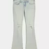Low-Rise Ripped Light Wash Bootcut Jeans