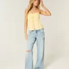 Low-Rise Ripped Light Wash Graphic Baggy Jeans