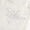 Low-Rise Shine Butterfly Twill Mini Skort
