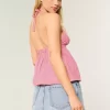 Low-Rise Star Embroidered Denim Mini Skort