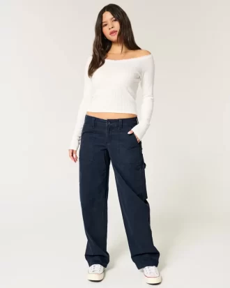 Low-Rise Tapered Baggy Carpenter Pants