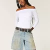 Low-Rise Tinted Mud Wash Baggy Jort