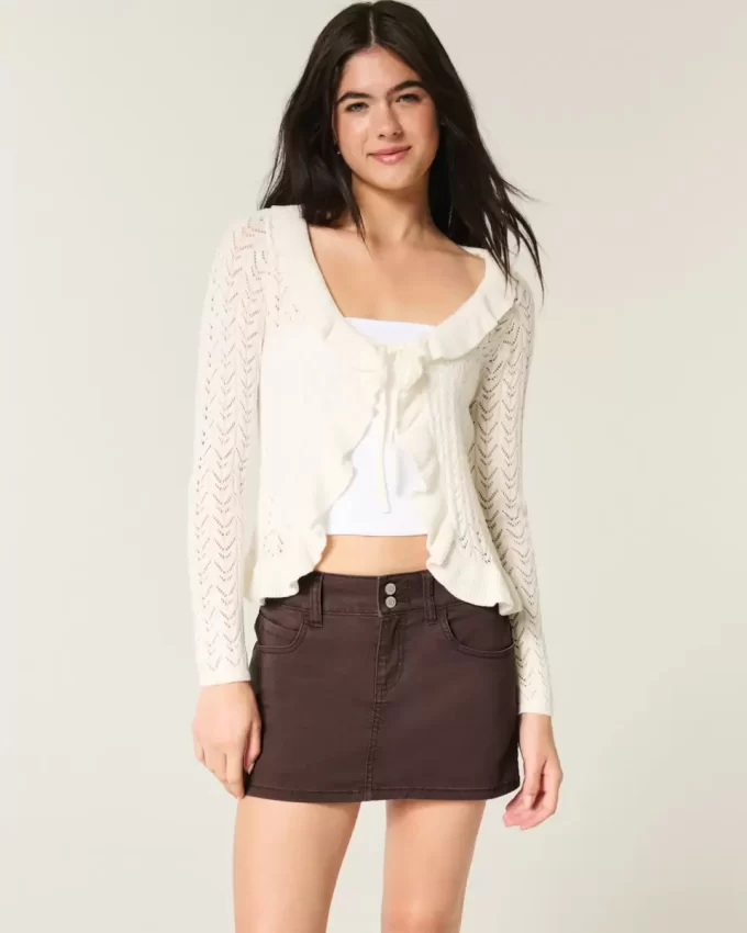 Low-Rise Twill Mini Skort