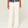 Low-Rise White Baggy Jeans