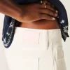 Low-Rise White Baggy Jeans