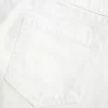 Low-Rise White Denim Mini Skort