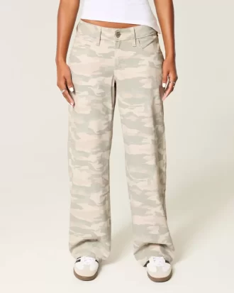 Low-Rise Y2K Camo Baggy Jeans
