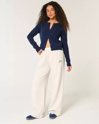 Ma Ch茅rie Graphic Wide-Leg Sweatpants