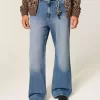 Medium Wash Baggy Bootcut Jeans