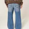 Medium Wash Baggy Bootcut Jeans
