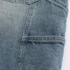 Medium Wash Baggy Denim Painter Shorts