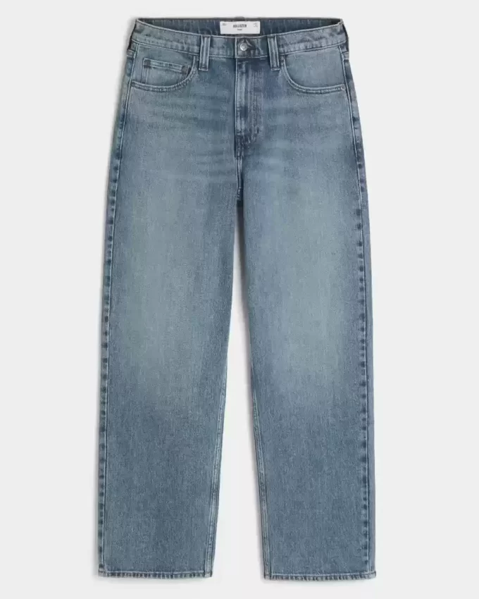 Medium Wash Baggy Jeans
