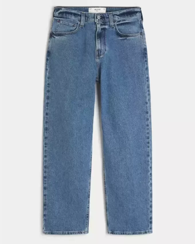Medium Wash Baggy Jeans
