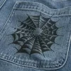 Medium Wash Doodle Baggy Jeans