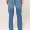 Medium Wash Slim Straight Jeans