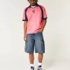Medium Wash Super Baggy Denim Cargo Shorts