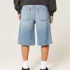 Medium Wash Super Baggy Denim Shorts