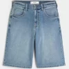 Medium Wash Super Baggy Denim Shorts