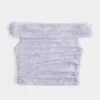 Mesh Foldover Off-the-Shoulder Top Mesh Foldover Off-the-Shoulder Top
