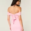 Mesh Off-the-Shoulder Bodycon Dress