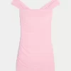 Mesh Off-the-Shoulder Bodycon Dress