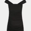 Mesh Off-the-Shoulder Bodycon Dress
