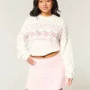 Mid-Rise Circle-Cut Sweater-Knit Mini Skirt